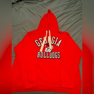 red univ. of georgia hoodie (worn twice)
